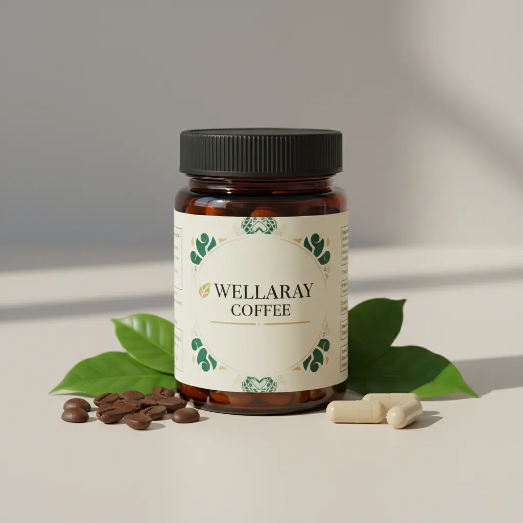 Wellaray Coffee Produktverpackung - Kaffee Nahrungsergänzung mit L-Carnitin, 30 Sachets